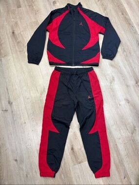 Jordan Sport Jam Warm Up Jacket/Pant Set Medium Gym Red